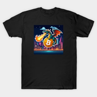 Crypto Currency Bitcoin Dragon T-Shirt